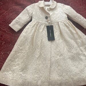 Dolce and gabbana baby coat 68%silk/22%lana warm milk color 6month made in Italy